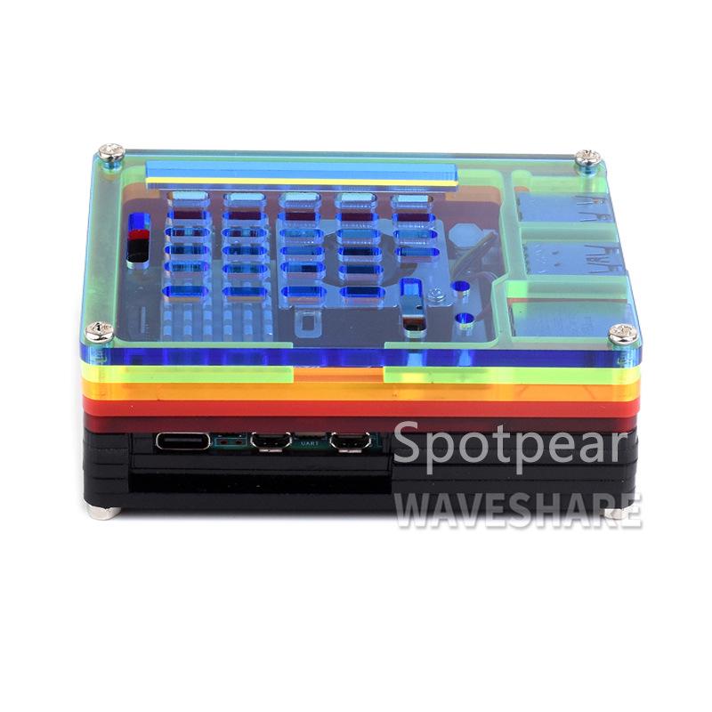 

Raspberry Pi 5 Translucent Acrylic Rainbow Shell with Radiator Support