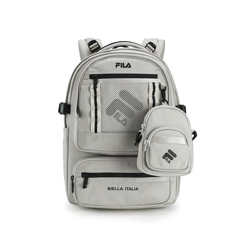New FILA ORIGINALE Fabric Backpack Unisex Tin Gray F13U539132FDY