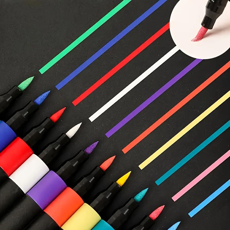 Soft Brush Tip Acrylic Marker Pens – Vibrant, No Bleeding, Ideal for Canvas, Rock, Wood, Glass, Fabric, DIY Crafts