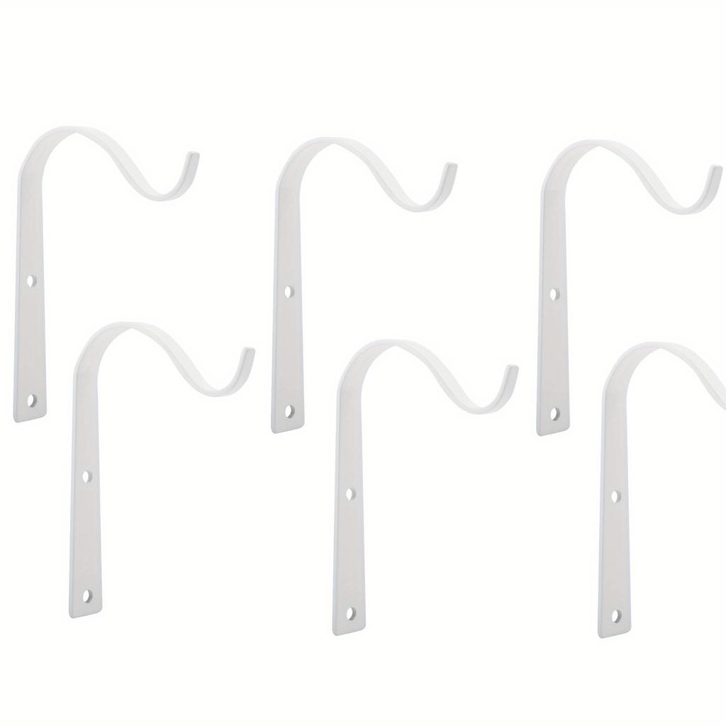 1/4/6 Pack Plant Hanger Bracket, Iron Wall Hooks Decorative Coat Hook For Hanging Planter, Lanterns, Mason Jar,  Indoor Outdoor Rustic Home Decor