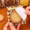 4Pcs Biscuit-Shaped Memo Pads Set Creative Food Design Self-Adhesive Sticky Notepads for Students Office Party Learning Marking And Message Small Gift