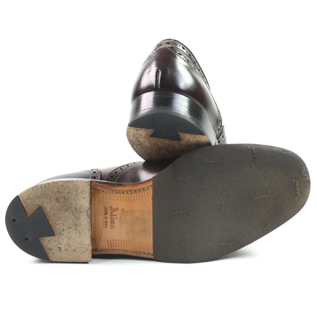 Great ALDEN Leather shoes 5160 special order Soul cap toe semi-brogue imens 6.5 Used