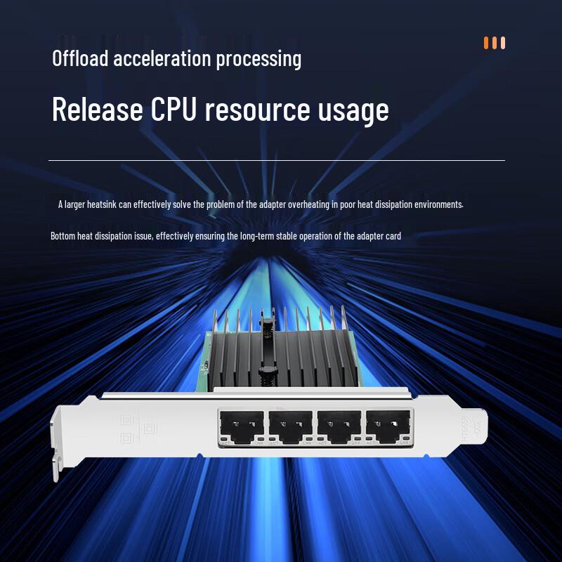EB-LINK Intel 82576 PCIe Gigabit Quad-Port Network Card (CN Version)