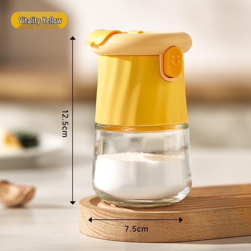ZISIZ Glass Spice Shakers with Adjustable Dispenser (3-Pack)
