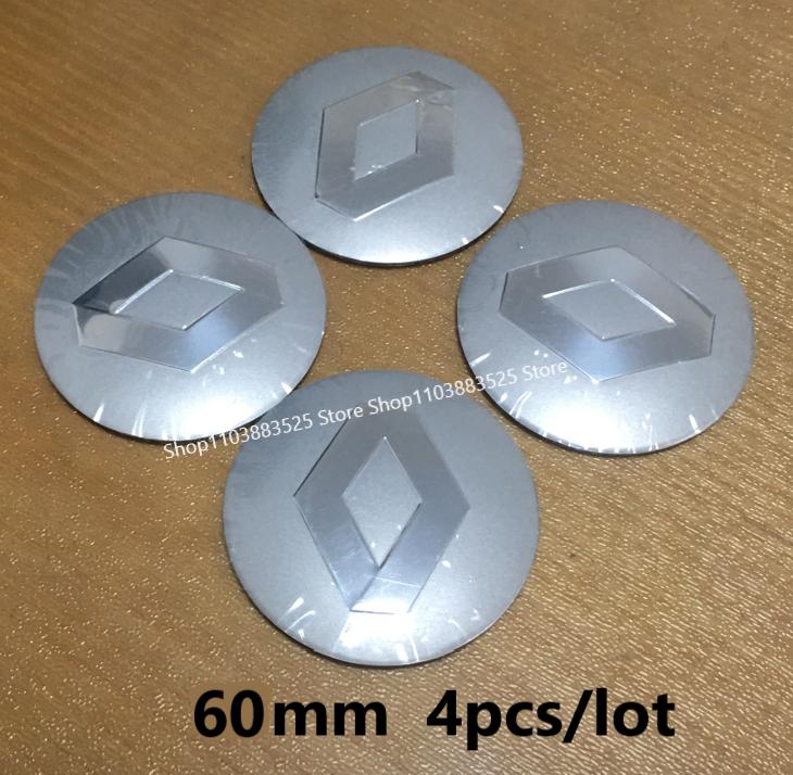 4pcs 56/60/65mm Wheel Center Hubcap Badge Stickers for Renault Captur Megane 2 3 4 Clio Arkana Laguna MK4 Duster Fluence Logan
