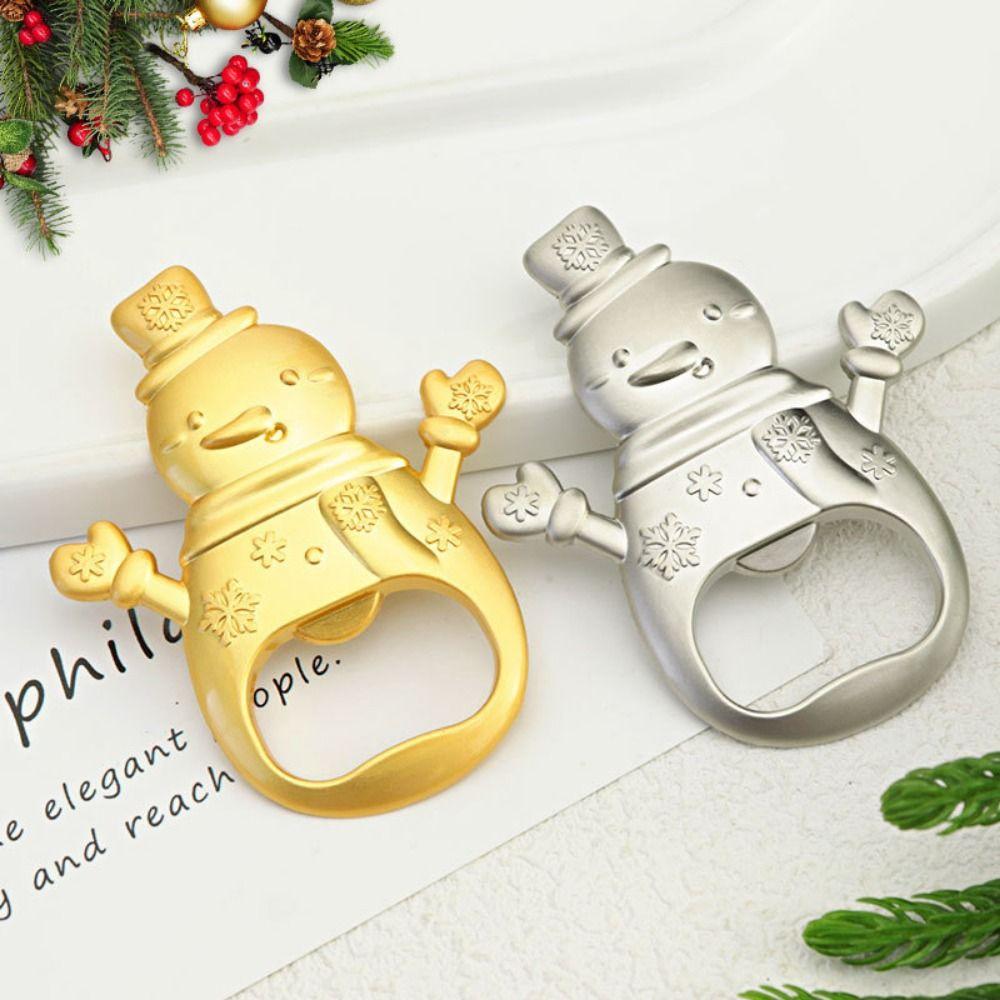 Cartoon Christmas Bottle Opener Santa Claus Snowman Can Opener Refrigerator Magnet Christmas Day