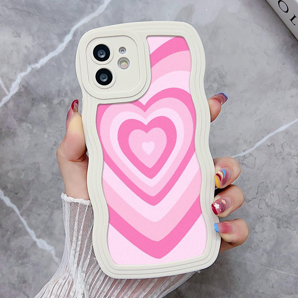 Love Heart Wave Phone Case For iPhone 6s Case iPhone 8 SE 2020 7 Plus 16 Pro Max 11 13 15 14 12  Silicone Shockproof Cover Funda