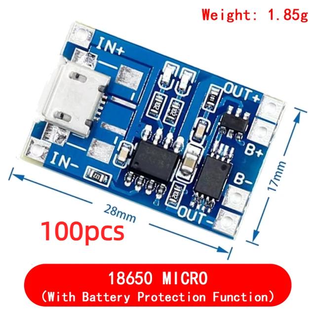 TP4056 5V 1A Type-c USB 18650 Lithium Battery Charging Board Charger Module with Protection Dual Functions