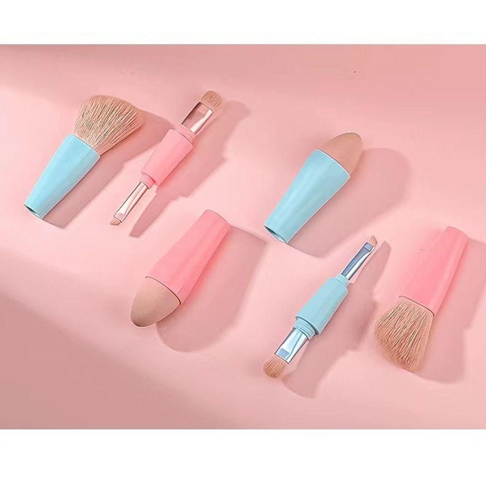 Soft Makeup Brush Set 4-in-1 Contour Brush Portable Eyeshadow Brush Women