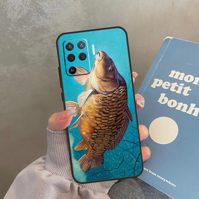 Carp Fishing Case For Oppo A40 A60 A80 A98 A78 A18 A38 A58 A16 A76 A96 A17 A77 A74 A94 A54 A57S A15 Cover