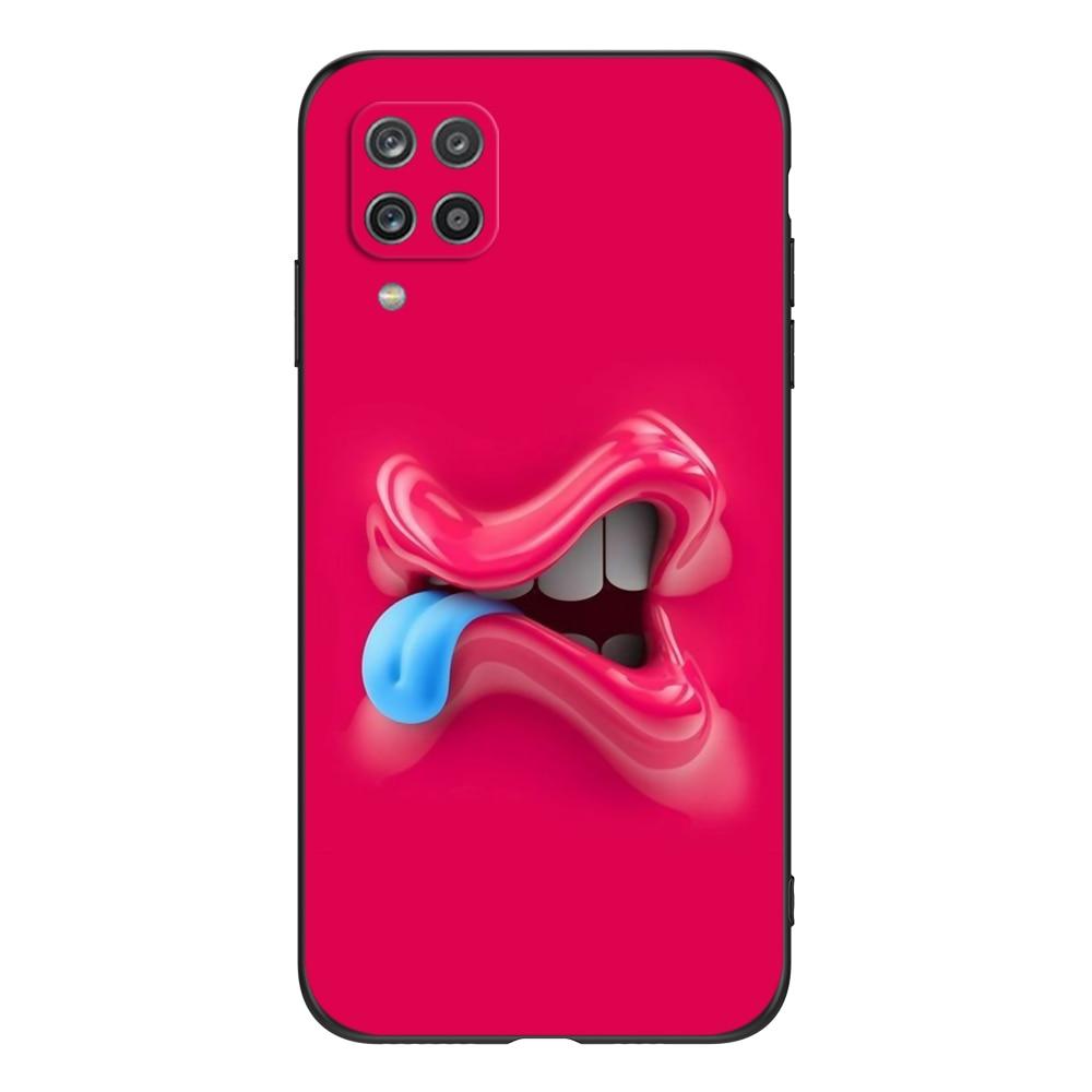 For Samsung A12 M12 Case Phone Cover On Samsung Galaxy SM-A125F M12 M127  Black Tpu Case Cute Funy