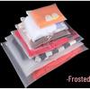 In Stock Semi-Transparent Frosted Zipper Clothing Bag - Self-Sealing Plastic Storage for Underwear and Travel