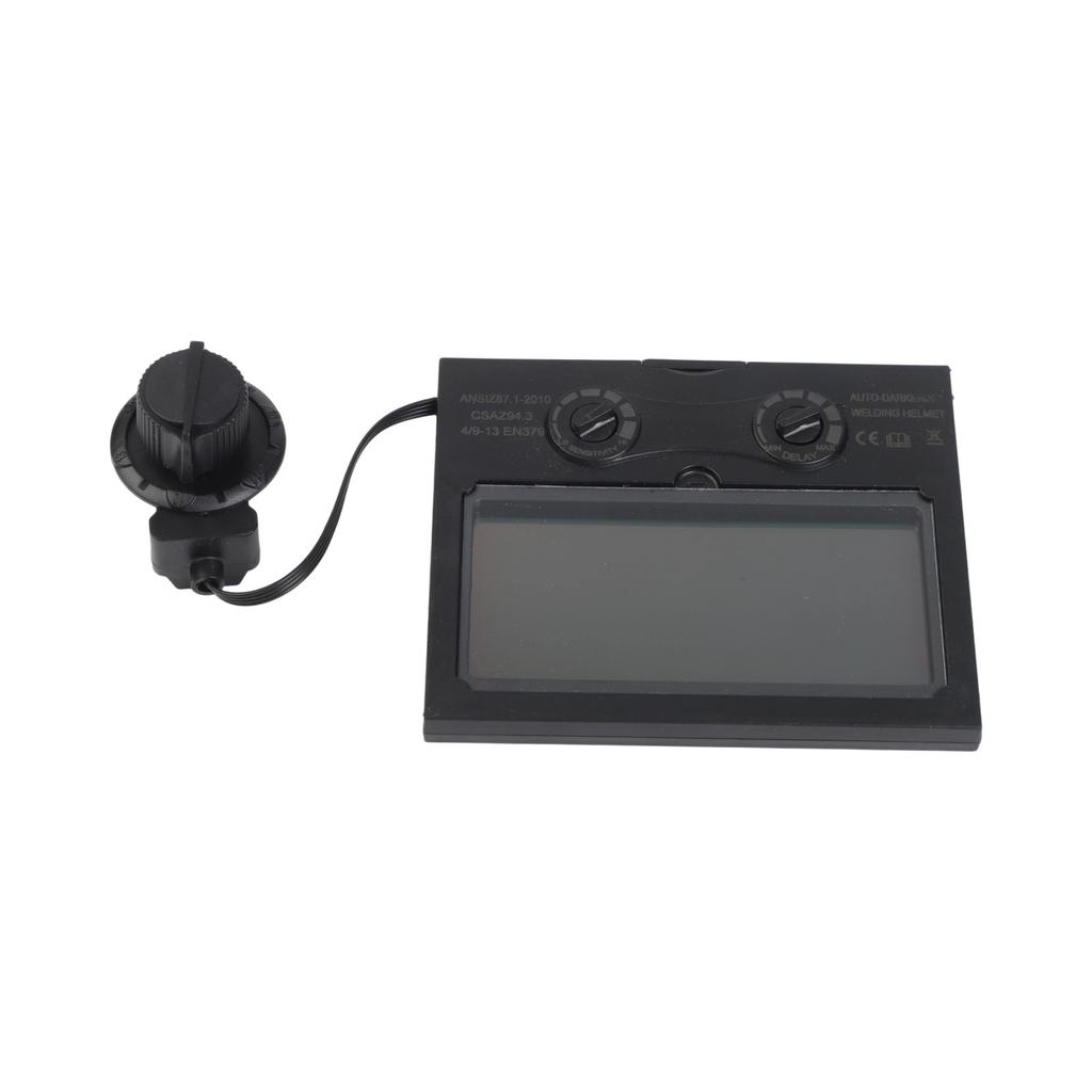 Sveisehjelm med automatisk nedblending, drevet av solceller, med utskiftbart glass