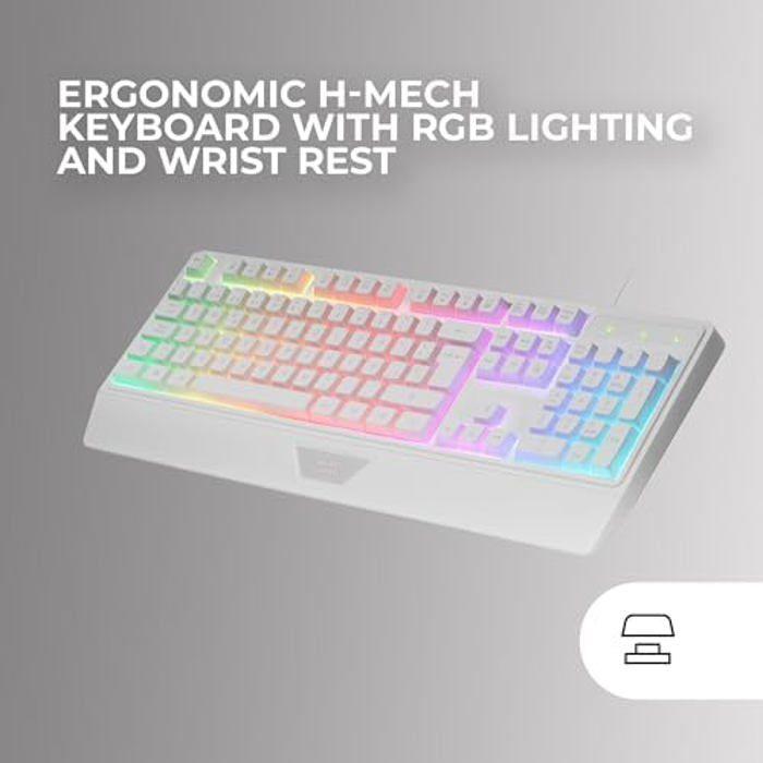 Combo 4en1 - MARS GAMING - MCP124PRO - Clavier H-Mech - Souris RGB - Casque Avec Microphone