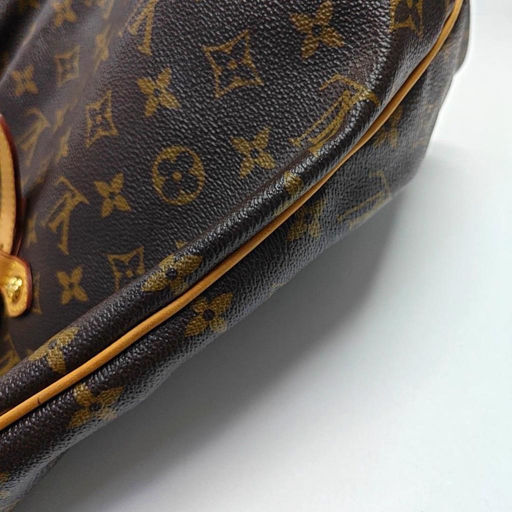 [Pre-Owned] Palermo Large Brown Coated Canvas Monogram Shoulder Bag - Fair #16Q9A4V