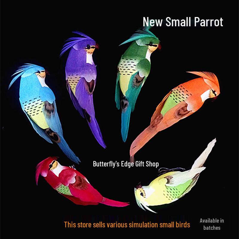 Small Parrot Foam Bird for Garden & Plant Decorations