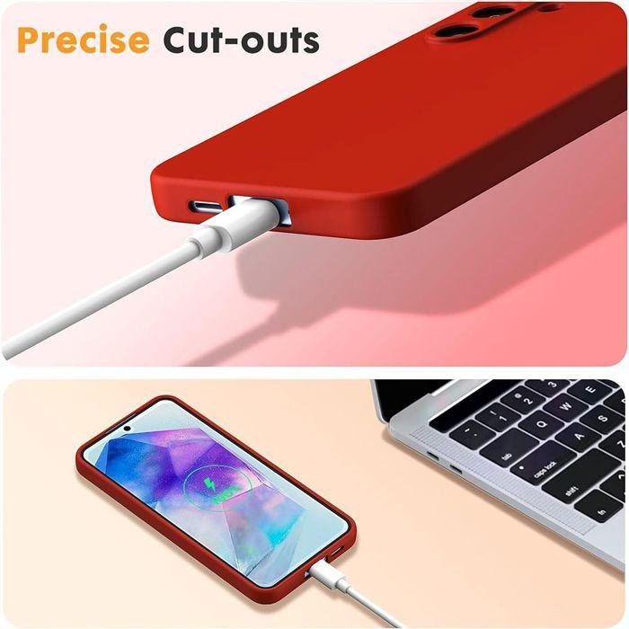 Coque de Protection - BOOLING - Samsung Galaxy A17 4G/5G - Antichoc Anti-Rayures Rouge - 2 Vitres