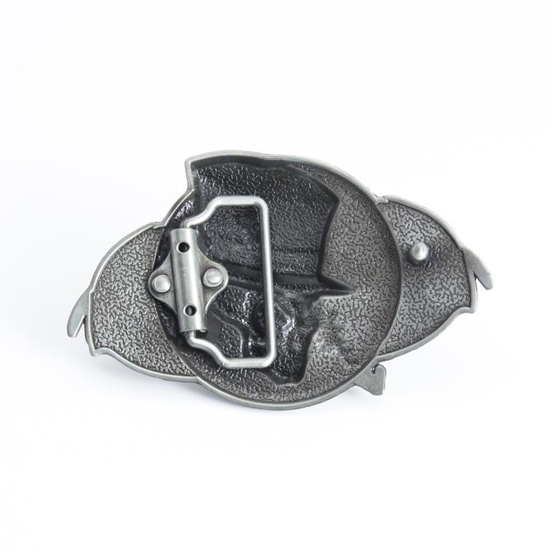 Men's Casual Skull Knight Metal Belt Buckle - European & American Style Fashion Accessory