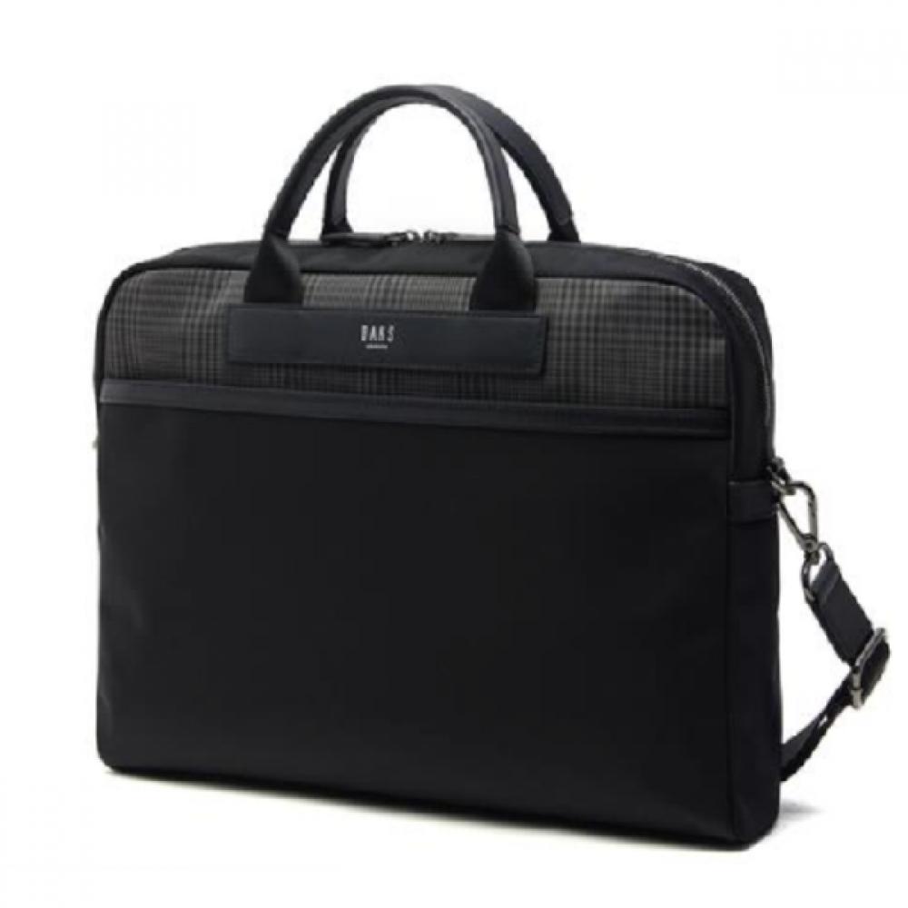 

Daks Black Check Patch Document Bag Dbba2e331bk Single option