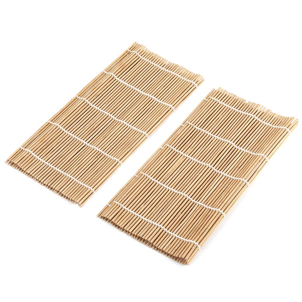 9-teiliges Sushi-Set aus Bambus, inklusive 2 Rollmatten, 5 Essstäbchen, 1 Paddel und 1 Sushi-Klinge