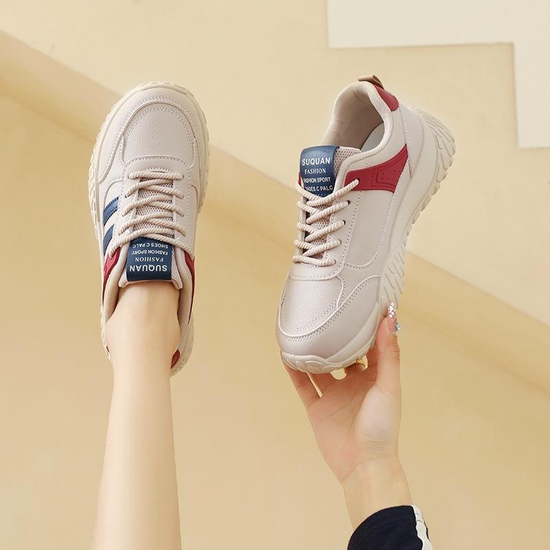 Women's ins Korean version of autumn dad shoes women's shoes 2025 student sports comfortable thick-soled heightening casual sports shoes