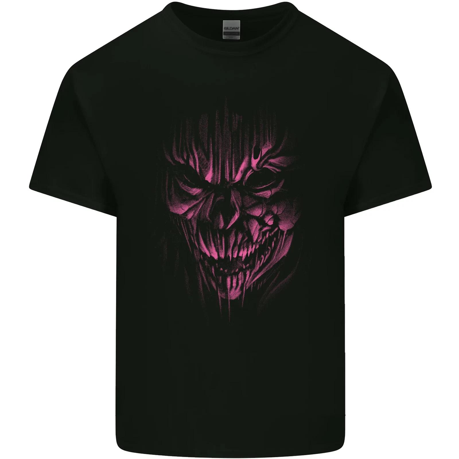 

Demon Skull Devil Satan Grim Reaper Gothic Kids T-Shirt Childrens XL