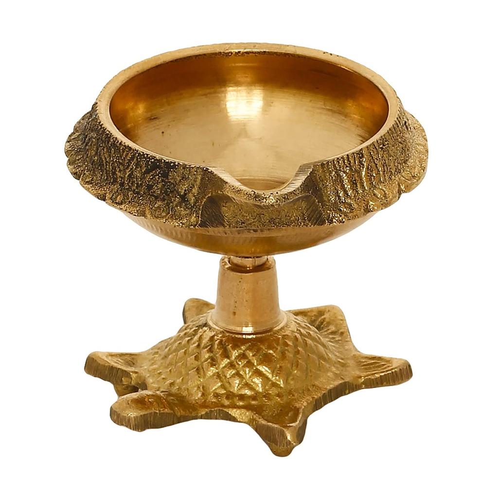 Handmade Brass Diya (2 Pcs), Handcrafted Decorative Brass Diya Set of 2, eCraftIndia