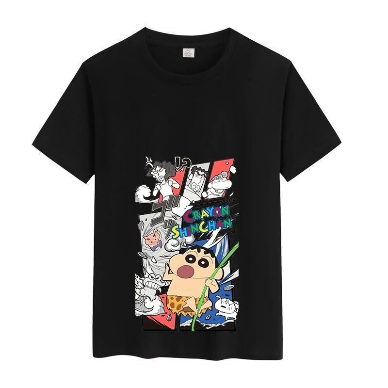 Anime Crayon Shin-chan Chlapecké Dívčí Bavlněné Tričko Léto Krátký Rukáv Dětský Top Kreslené Tištěné Tričko Móda Dětské Tričko