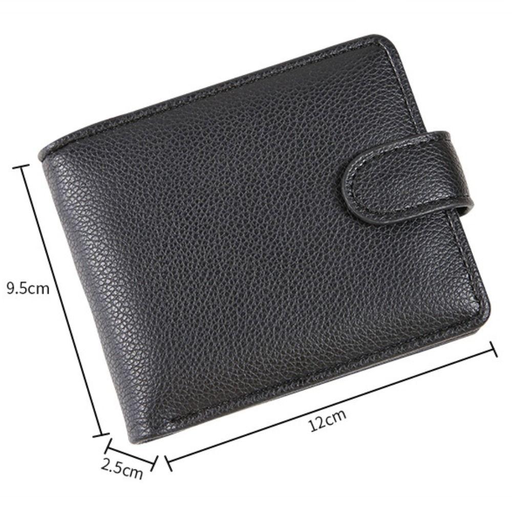 New PU Leather Retro Men's Wallet Black Coffee Ultra Thin Coin Purse Two-Fold Soft Multiple Pockets Men Women