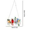 Creative Window Panel Glass Birds Závěsný lapač okenních panelů Doplňky bytových dekorací Dekorace pokojů