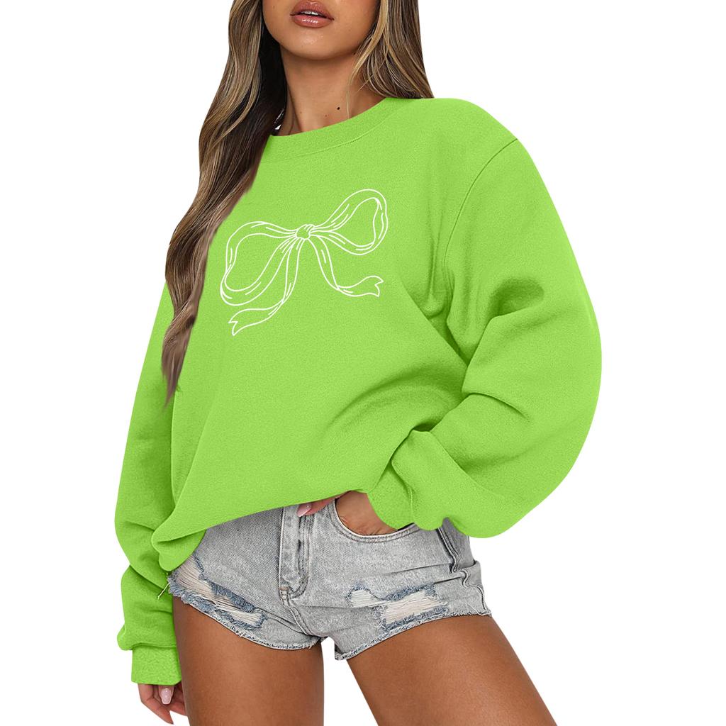 Women  Tops Women's Long Sleeve Sweatshirt Casual Crewneck Loose Fit Pollover Fleece Tops