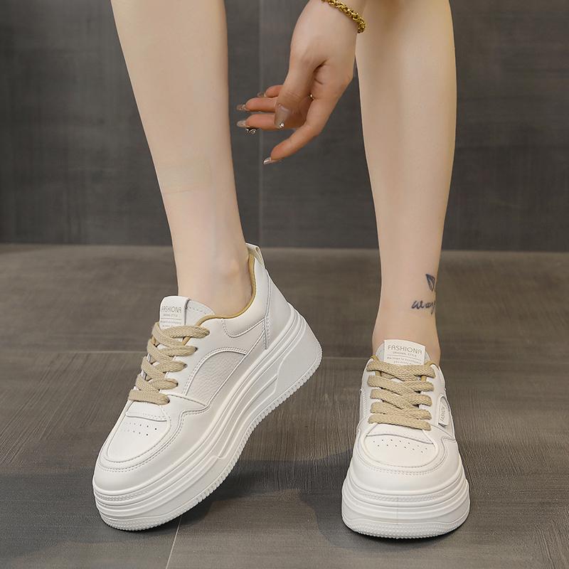 Fashion New Autumn 2024 Hot Sale Women Sneakers Fashion Lace-up Female Vulcanized Shoes Solid Color Breathable Sports Women's Shoes