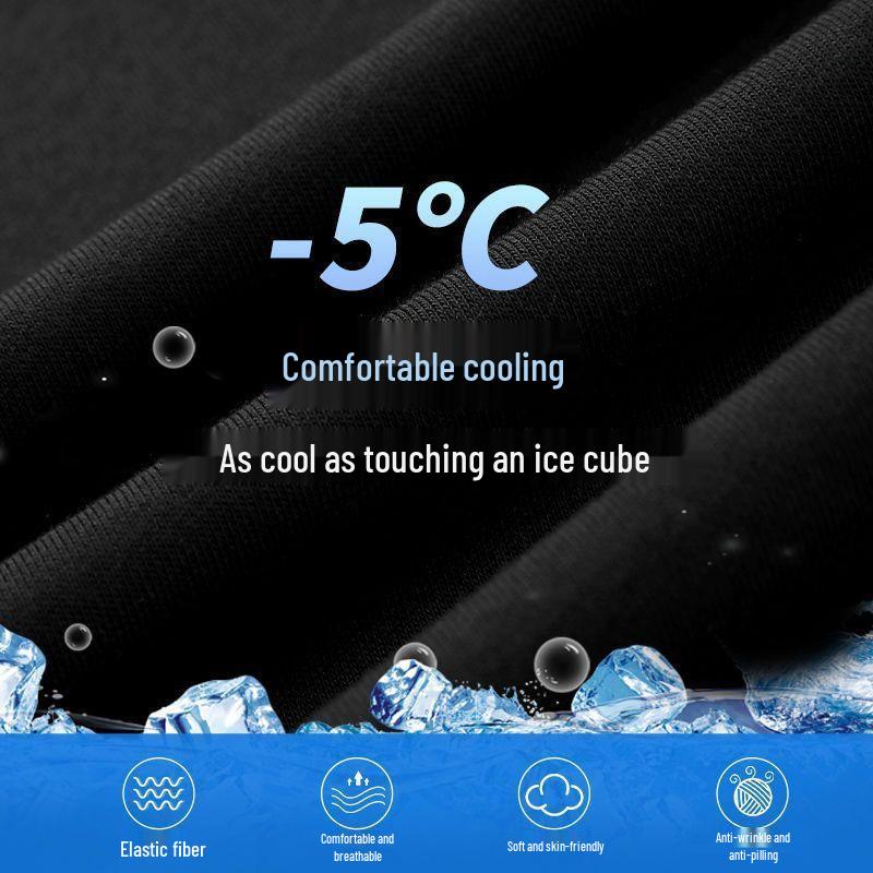 Black Ice Silk Men's Loose Casual Sports Shorts