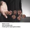 7pcs Metal Dice Set Exquisite Square Inlaid Skull Pattern Dice Board Game Props for Holiday Party Antique Red Bronze