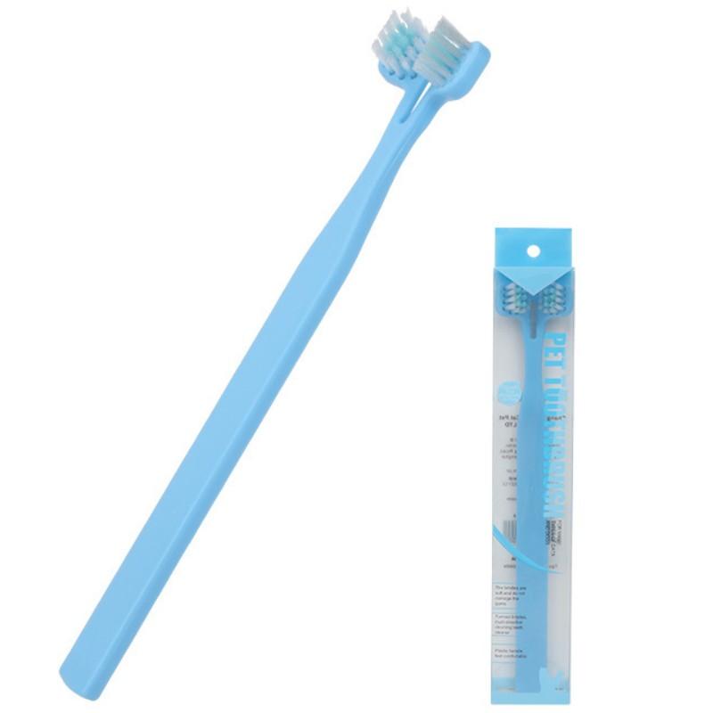 Pet Toothbrush Dog Toothbrush Dog Teeth Cleaning Double Brush for Dogs Oral Care Double Head Dogs Toothbrushes Pet Supplies
