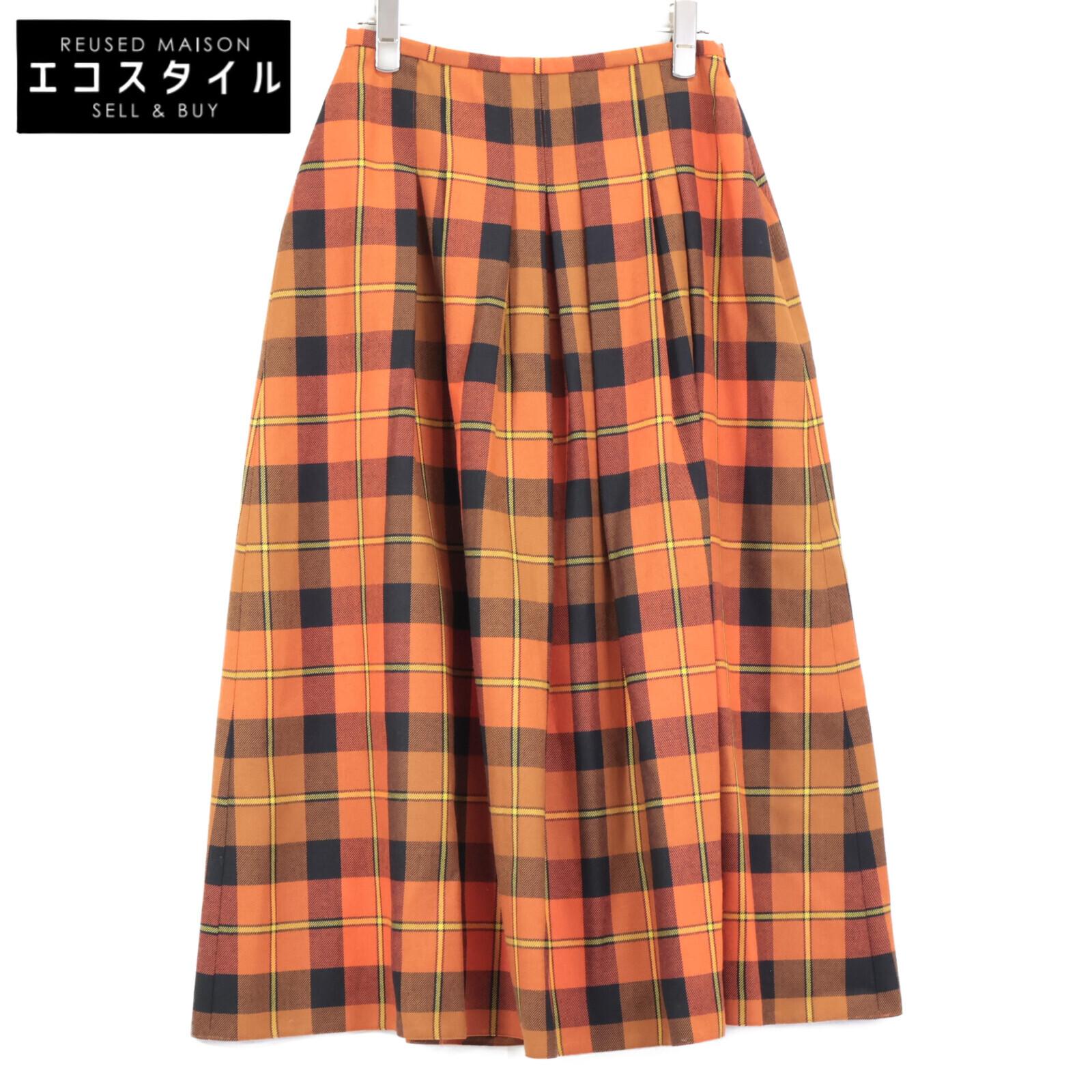 

O’Neil of Dublin Checked long quilted skirt skirt 40 OrangeUsed