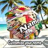 Custom Name Personalized Crayon Shin Print Umbrella, Auto Open Close, 8‑Rib Sturdy Frame, Commute Camping Hiking Use, Birthday Gift