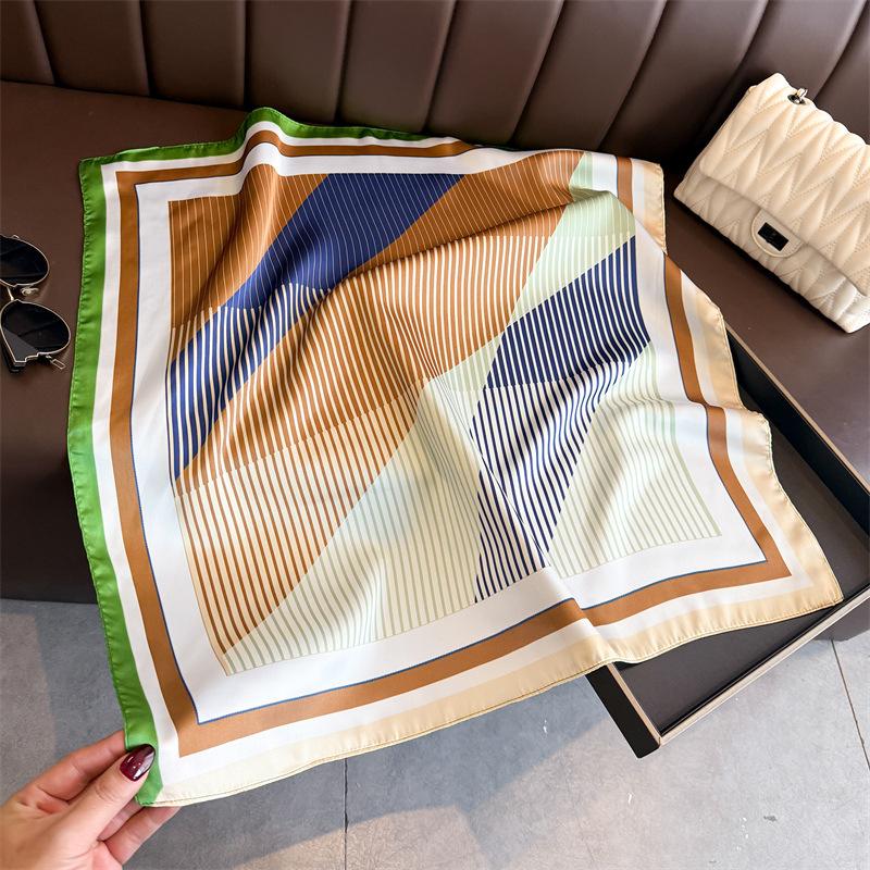 70cm Silk Scarf Lady  Fashion Silk Square Scarf Women's hijab Satin Hairband Neckerchief Tie Female Headband and Bag Tie Ribbon