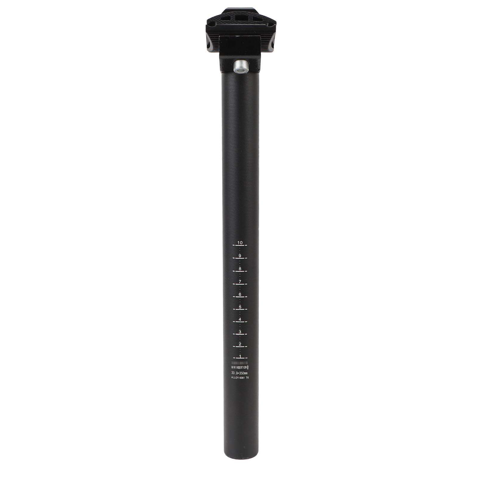 Bike Seat Post 350mm Aluminum Alloy Lightweight Bike Seatpost Tube for Mountain Road Fixed Gear Bikes