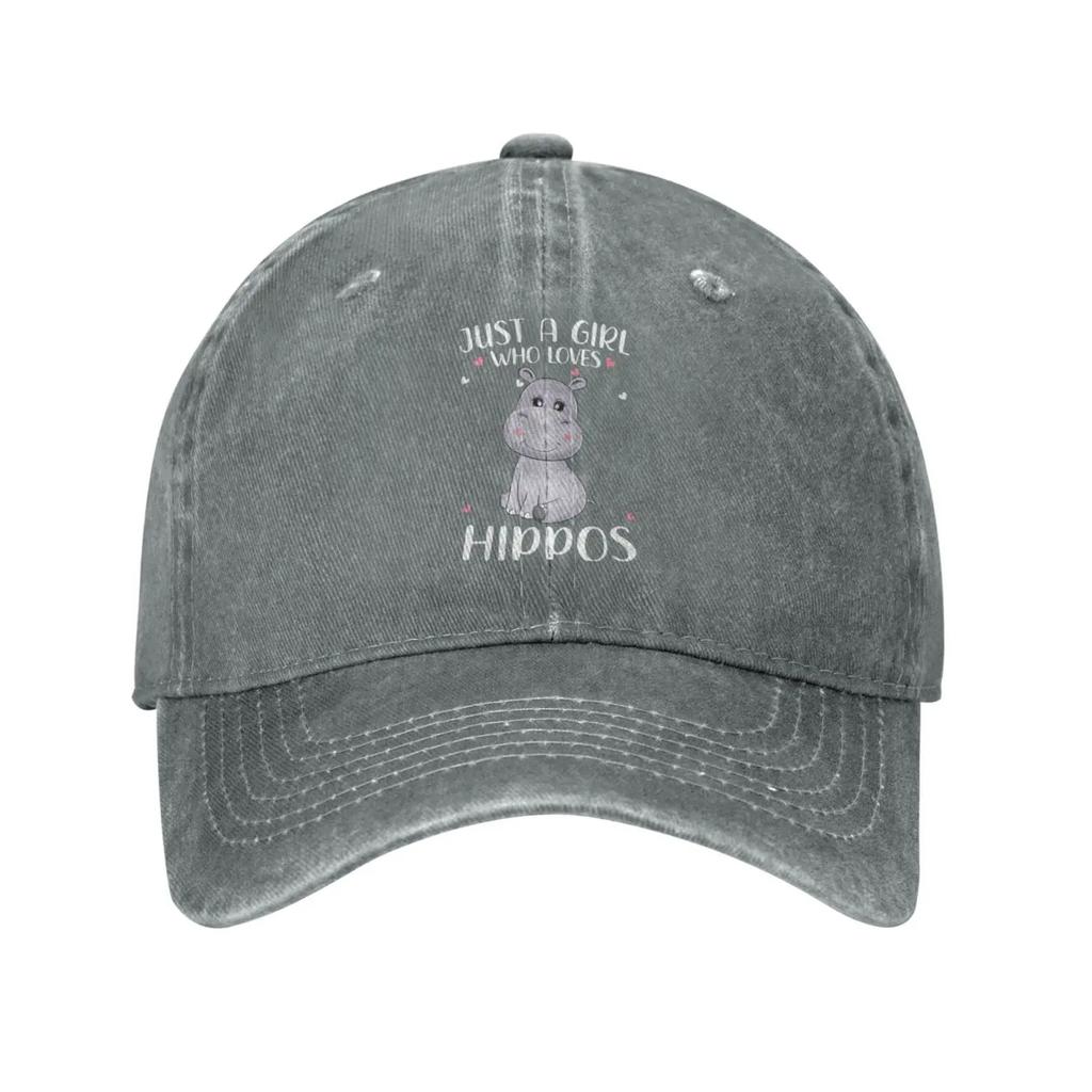 Hippos Lovers Hat Hat Just A Girl Who Loves Hippos Cap Women Dad Hats Cool Caps