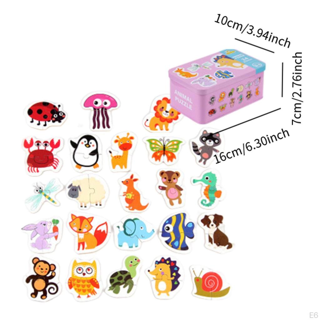 Cartoon Puzzle Creativity Imagination Shape Matching Montessori Toy for Preschool Ages 3 4 5