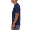 New Balance T Shirts Men's Blue Crew Neck Moderate Straight Fit MT41080-NNY