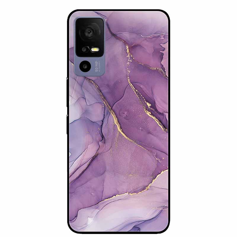 For TCL 40 R 5G Case Fashion Marble Soft TPU Silicon Back Cover for TCL 40R T771K T771H Phone Cases Protect Funda Shells Paras