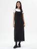 Elssibeui Shirring Sleeveless Dress_Black