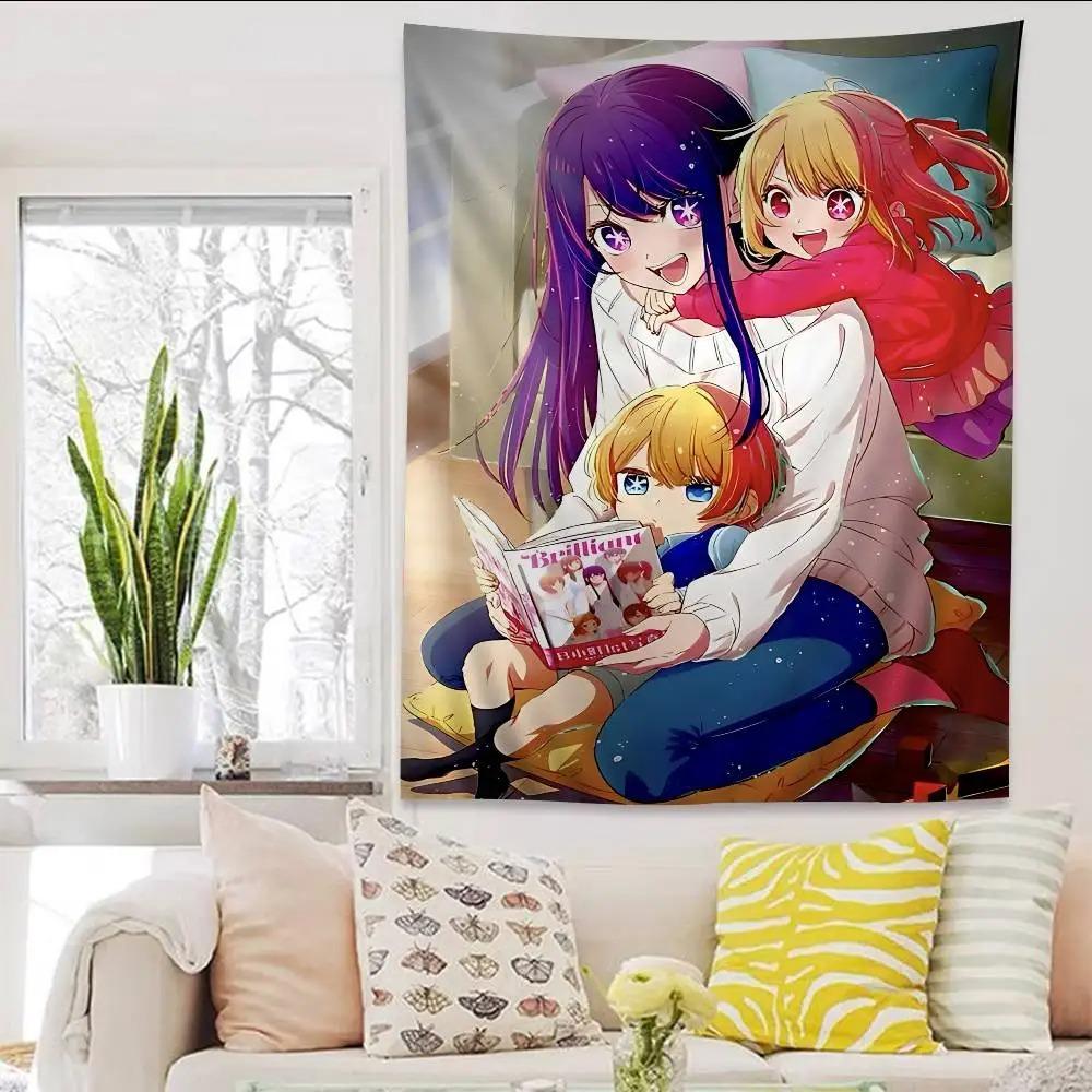 Anime Poster Tapestry Vibrant Idol Print Polyester Wall Hanging for Bedroom Japanese Manga and Anime Fan Home Decor