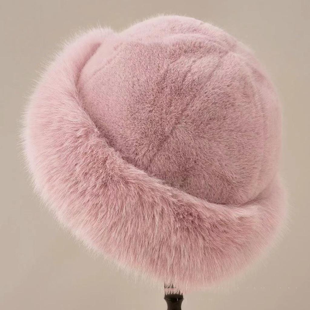 Berretto invernale da donna, versione coreana, caldo cappello di lana lavorato a maglia, cappello da pittore britannico, cappello mongolo, cappello di peluche, spesso, caldo e alla moda, da pescatore