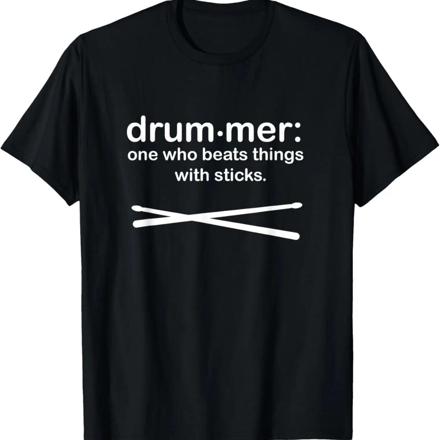 

Drummer Definition - Drum sticks Funny Drummer Tshirt XXXXXL чёрный