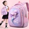 Cute Cartoon Nylon Backpack For Kids With Spinal Protection And Load Reduction Design