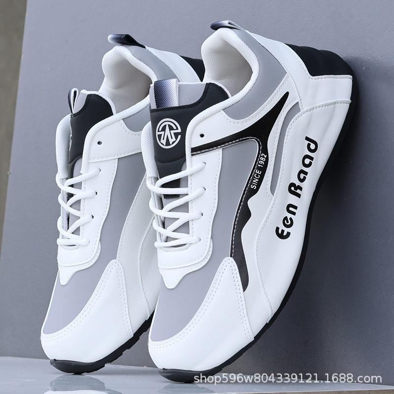 Pantofi sport pentru bărbați, toamnă, suprafață din piele impermeabilă, 2024, pantofi sport noi, geantă pentru bărbați, fund antiderapant, pantofi casual la modă pentru tată