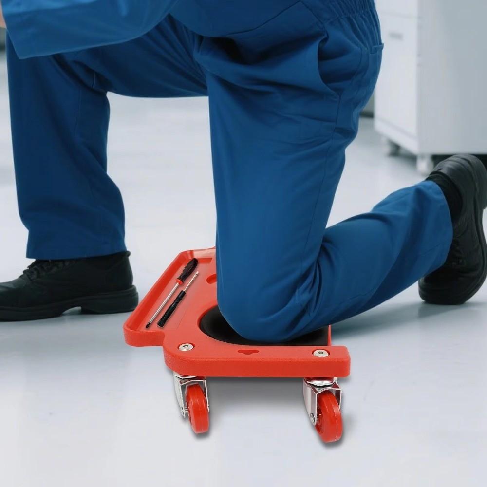 High-Impact Frame Rolling Knee Creeper 5 Swivel Castors Rolling Knee Protection Car Repair